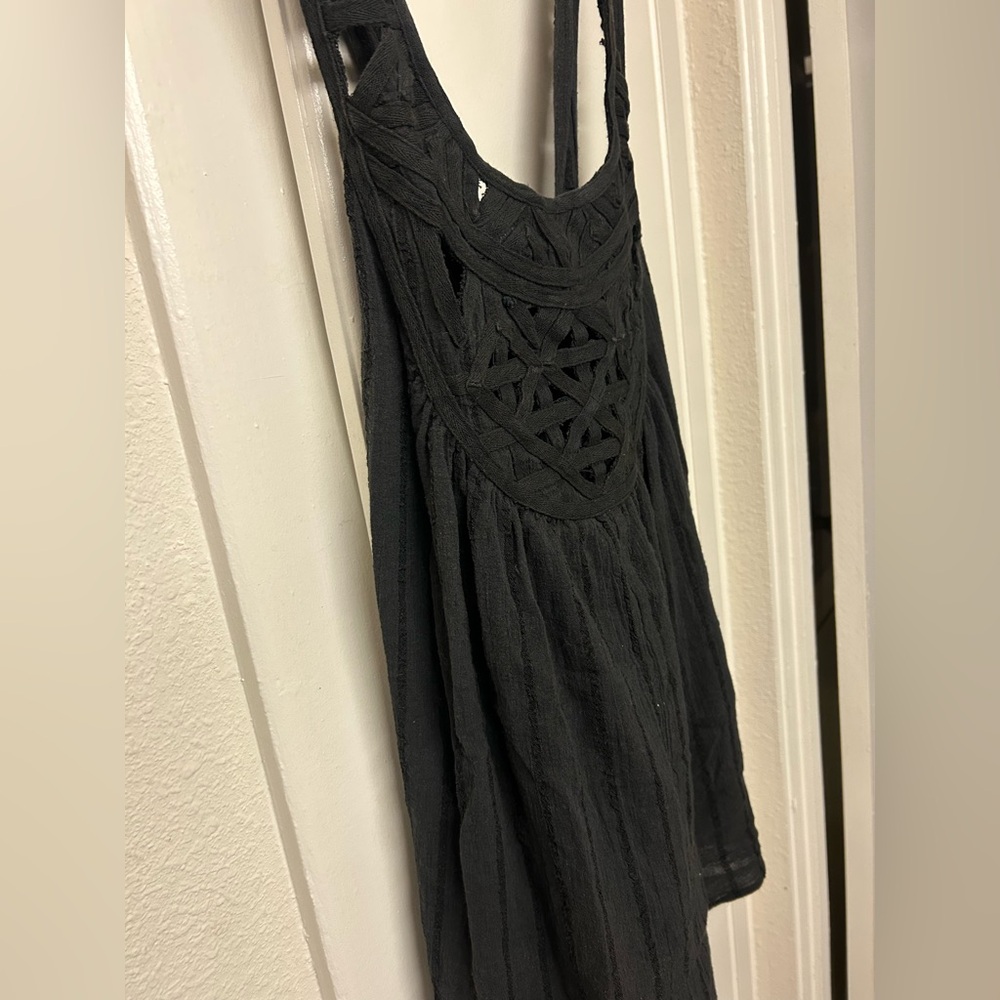 Billabong Black Tank Y2K Tunic Size Small Beach Top Shirt Long Tank - Picture 5 of 10